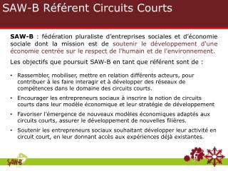 SAW-B R éférent Circuits Courts
