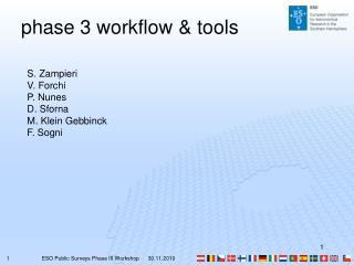 phase 3 workflow &amp; tools