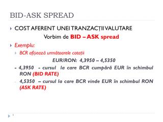 BID-ASK SPREAD