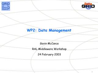 WP2: Data Management