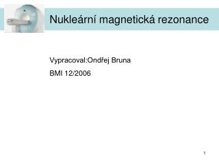 Nukleární magnetická rezonance