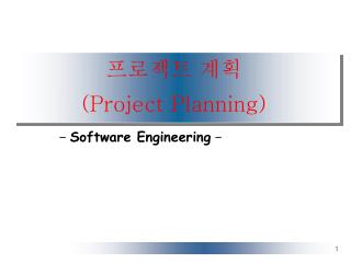 프로젝트 계획 (Project Planning)