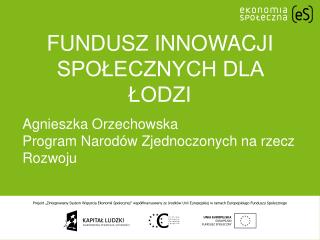 Fundusz Innowacji Społecznych dla Łodzi