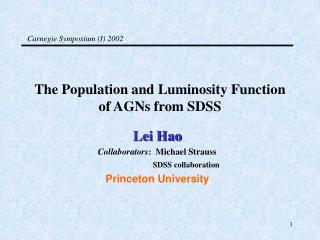 The Population and Luminosity Function of AGNs from SDSS