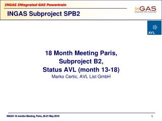 INGAS Subproject SPB2