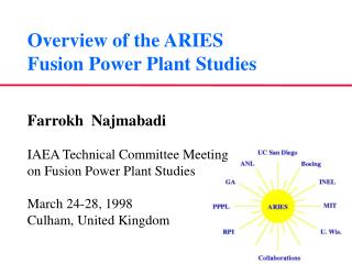 Overview of the ARIES Fusion Power Plant Studies