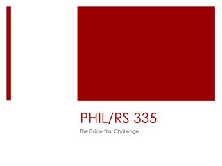 PHIL/RS 335