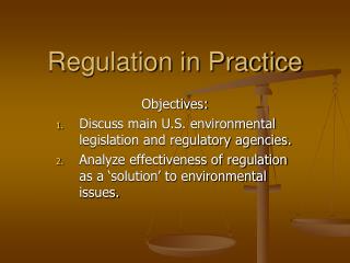 Regulation in Practice