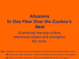 Allusions In One Flew Over the Cuckoo’s Nest