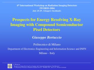 Prospects for Energy Resolving X-Ray Imaging with Compound Semiconductor Pixel Detectors