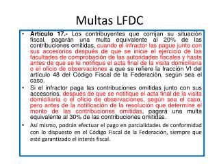 Multas LFDC
