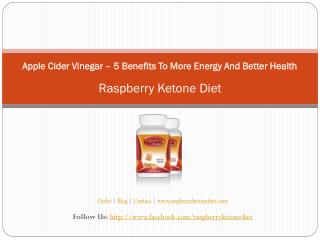 Apple Cider Vinegar – 5 Benefits To More Energy And Better H
