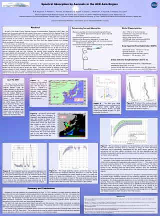 Spectral Absorption by Aerosols in the ACE Asia Region