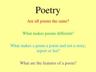 Poetry