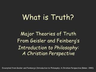 What is Truth?