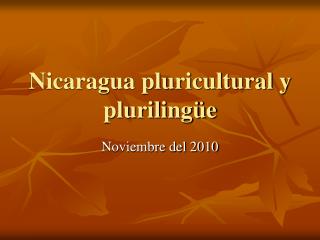 Nicaragua pluricultural y plurilingüe