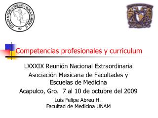 Competencias profesionales y curriculum