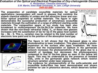 Evaluation of the Optical and Electrical Properties of Oxy-chalcogenide Glasses