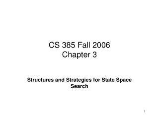 CS 385 Fall 2006 Chapter 3