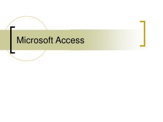 M icrosoft Access