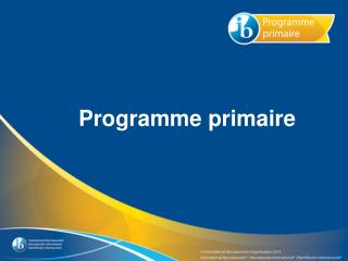 Programme primaire