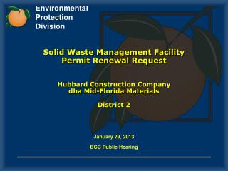 January 29, 2013 BCC Public Hearing