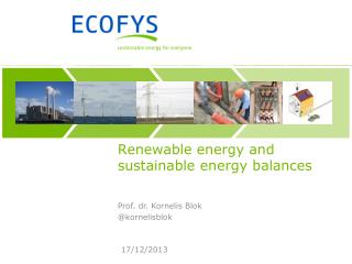 Renewable energy and sustainable energy balances