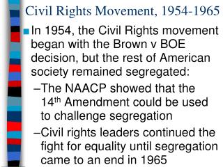 Civil Rights Movement, 1954-1965