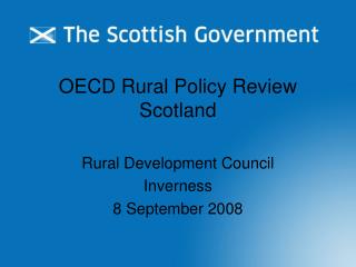 OECD Rural Policy Review Scotland