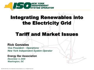 Integrating Renewables into the Electricity Grid Tariff and Market Issues