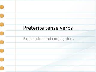 Preterite tense verbs