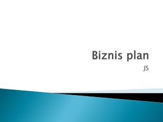 B iznis plan