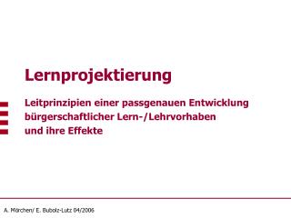 Lernprojektierung