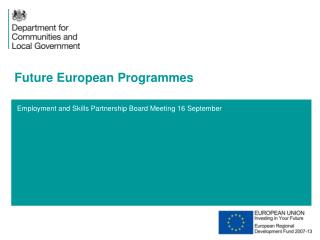 Future European Programmes