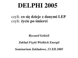 DELPHI 2005