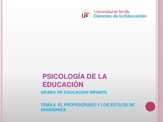 PSICOLOGÍA DE LA EDUCACIÓN