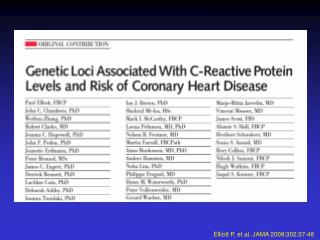 Elliott P, et al. JAMA 2009;302:37-48