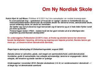 Om Ny Nordisk Skole