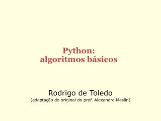 Python: algoritmos básicos