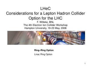 Ring–Ring Option Linac Ring Option