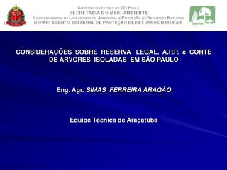 LEGISLAÇÃO PERTINENTE