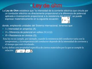 Ley de ohm