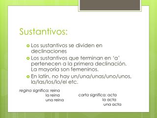 Sustantivos :