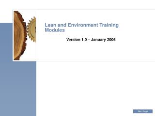Lean and Environment Training Modules