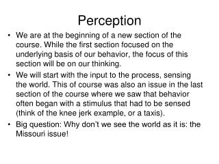 Perception