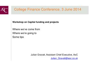 College Finance Conference, 3 June 2014