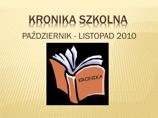 KRONIKA SZKOLNA