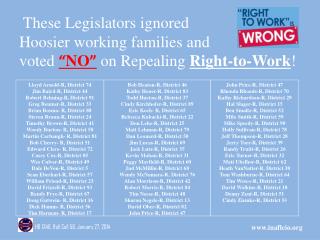 These Legislators ignored Hoosier working families and