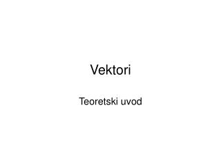 Vektori