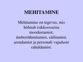 MEHITAMINE